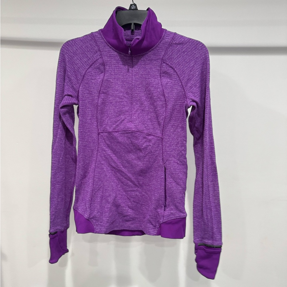 Lululemon 1/2 zip purple top